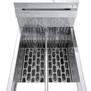 FRITADEIRA ELÉTRICA SPLIT ZONA FRIA 2x14 LITROS, INOX, TRIFÁSICA