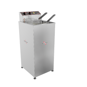 FRITADEIRA ELÉTRICA ZONA FRIA, 15 LITROS, INOX, DE PISO