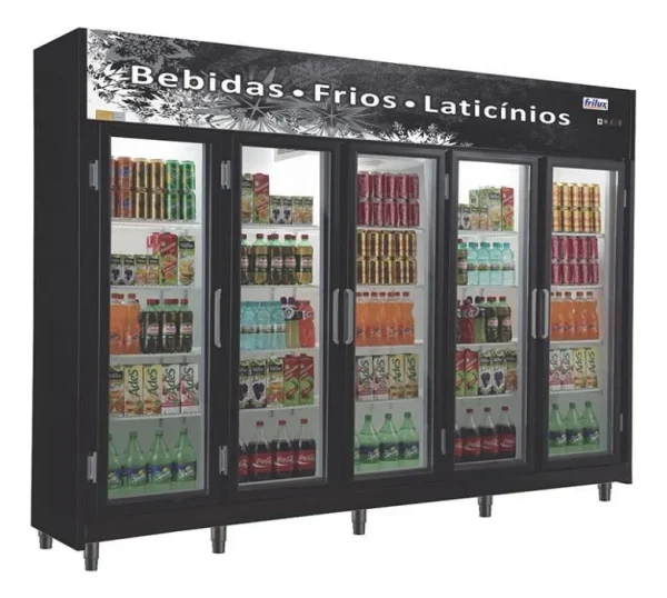 Expositor Vertical 5 Portas Vidro Rf-024 Frilux