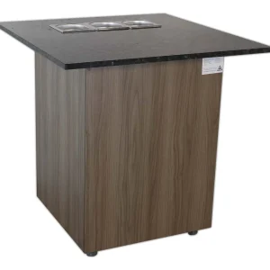 Balcão De Apoio Frilux Vf 012 Granito Com 3 Cubas Aço Inox