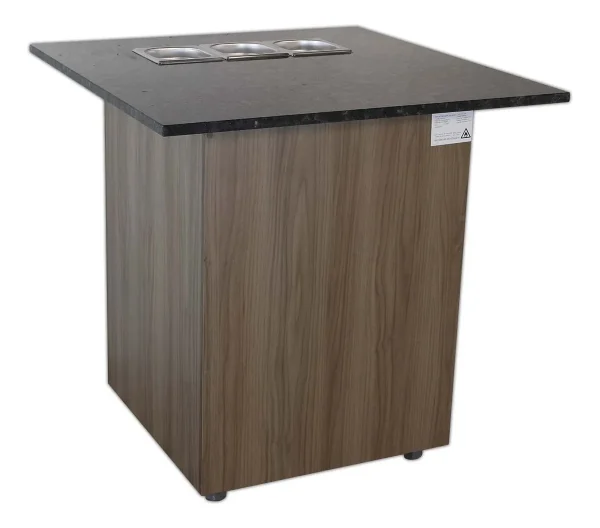 Balcão De Apoio Frilux Vf 012 Granito Com 3 Cubas Aço Inox