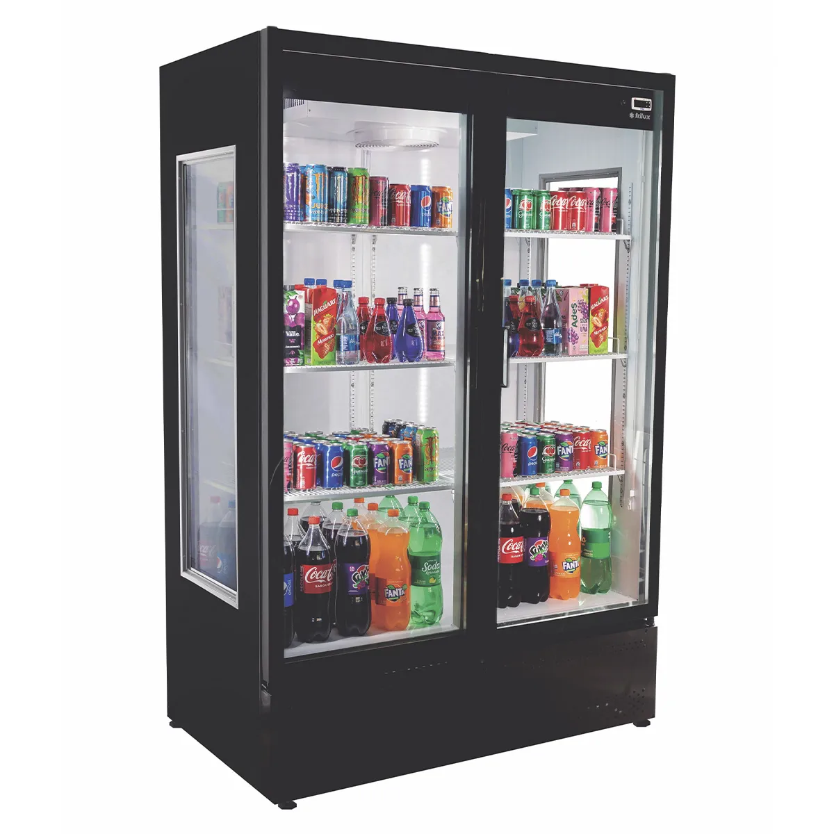 Refrigerador Expositor Vertical Frilux 1200 Litros Preto 2 Portas de Vidro 220V RF-006