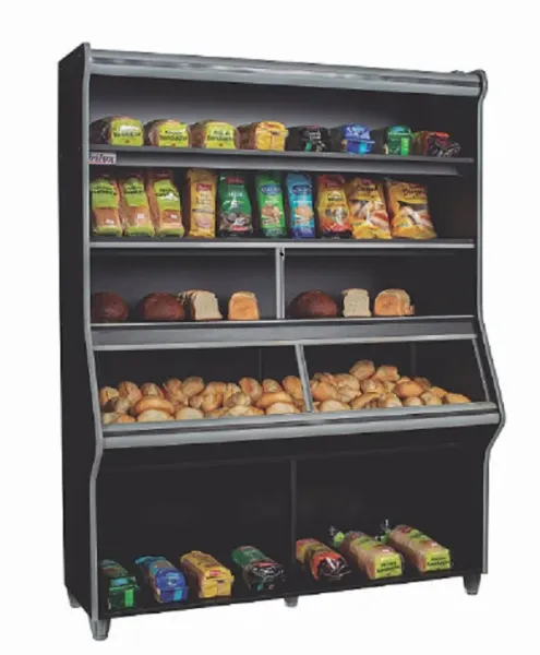 Vitrine Paes 1,40m Preta Passa Pao Fenix VF 006 V Frilux