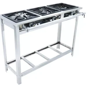 Fogão Vulcão Inox 3 Queimadores