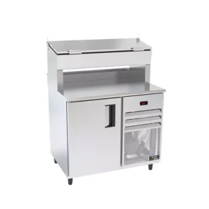 Balcão de Serviço Refrigerado com Condimentadora Venâncio Standard -  Alta - 1 metro