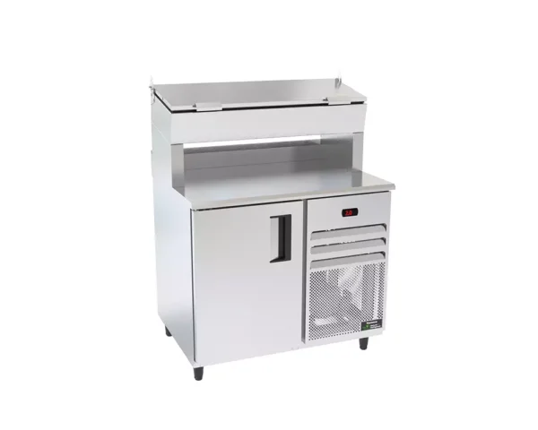 Balcão de Serviço Refrigerado com Condimentadora Venâncio Standard -  Alta - 1 metro