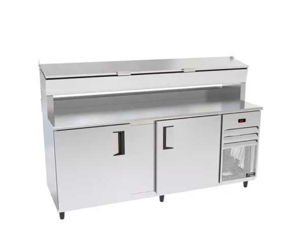 Balcão de Serviço Refrigerado com Condimentadora Venâncio Standard -  Alta - 2 metros