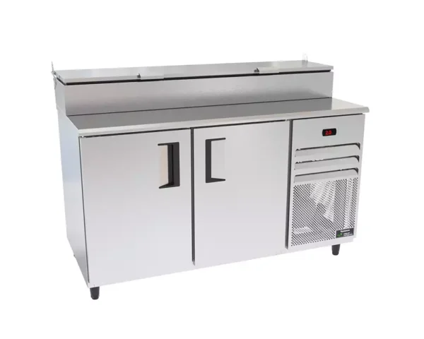 Balcão de Serviço Refrigerado com Condimentadora Venâncio Standard -  Sobreposta - 1,5 metro
