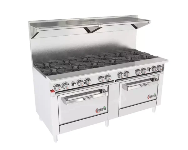 Fogão Profissional 12 Queimadores com Forno Standard – Venâncio Genesis 72” (Platibanda Simples)
