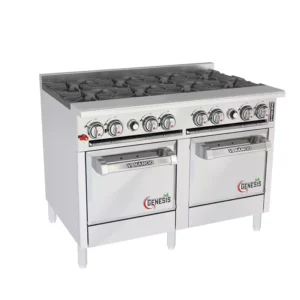 Fogão Profissional 8 Queimadores com Forno Standard – Venâncio Genesis 48” (Platibanda Baixa)