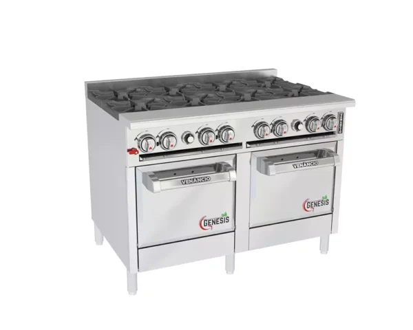 Fogão Profissional 8 Queimadores com Forno Standard – Venâncio Genesis 48” (Platibanda Baixa)