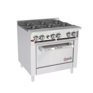 Fogão Profissional 6 Queimadores com Forno Standard – Venâncio Genesis 36” (Platibanda Baixa)
