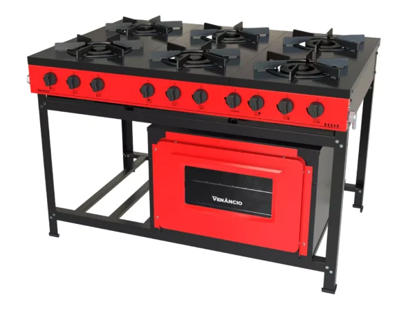 Fogão Bravo 6 Queimadores com Forno - Imagem 2