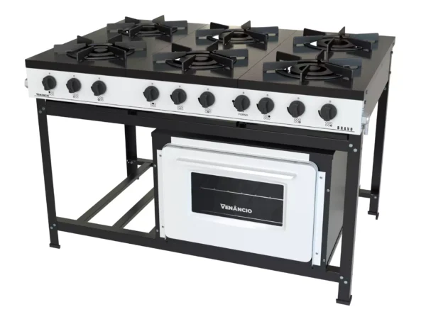 Fogão Bravo 6 Queimadores com Forno - Imagem 4