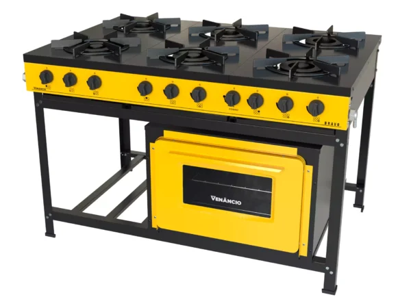 Fogão Bravo 6 Queimadores com Forno - Imagem 5