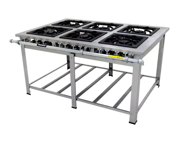 Fogão Maxi Inox 6 Queimadores