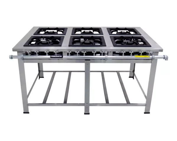 Fogão Maxi Inox 6 Queimadores - Imagem 2